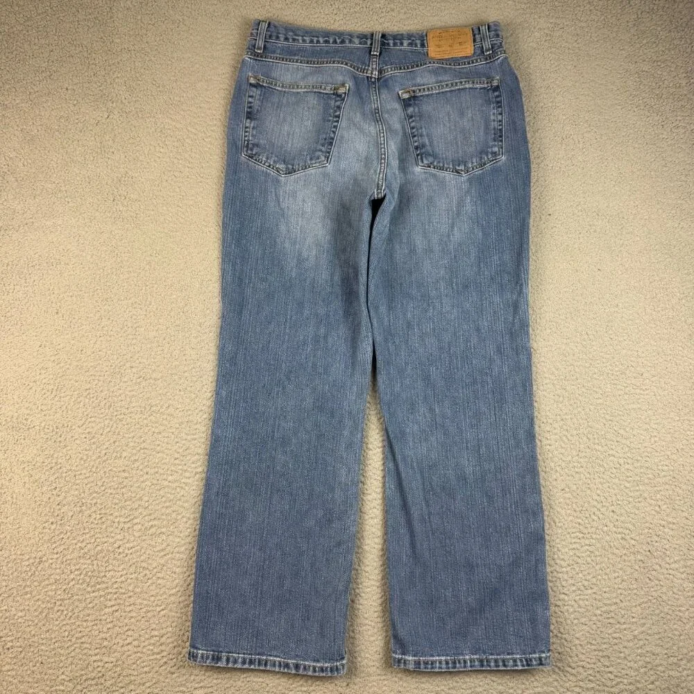 American Eagle Jean Mens 34x30 Blue Denim Straight Leg Cotton Relaxed Fit Modern